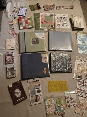 large organized collection of scrapbooking and memory-keeping supplies NEW !!!